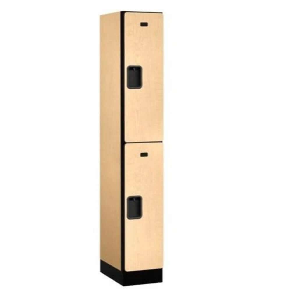 Wood Lockers: Designer Wood Locker - 2 Tier, 1 Wide - Maple - Salsbury Industries