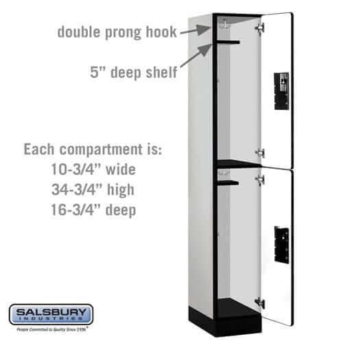 Salsbury Industries Designer Wood Locker — 2 Tier, 1 Wide YourLockerStore