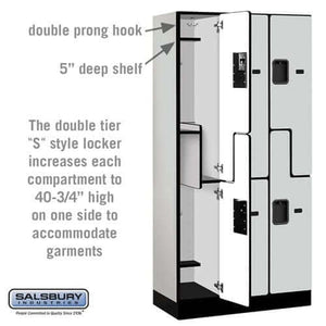 Salsbury Industries Designer Wood Locker — 2 Tier, 3 Wide — 'S' Style YourLockerStore