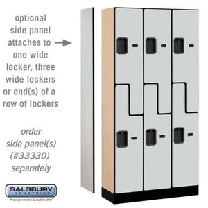 Salsbury Industries Designer Wood Locker — 2 Tier, 3 Wide — 'S' Style YourLockerStore