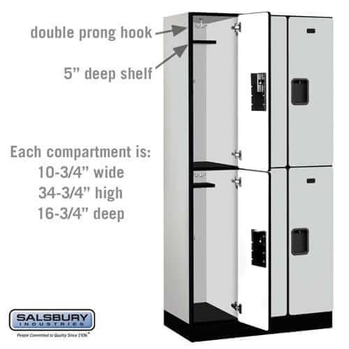 Salsbury Industries Designer Wood Locker — 2 Tier, 3 Wide YourLockerStore
