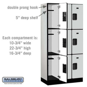 Salsbury Industries Designer Wood Locker — 3 Tier, 3 Wide YourLockerStore