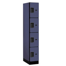 Load image into Gallery viewer, Wood Lockers: Designer Wood Locker - 4 Tier, 1 Wide - Blue - Salsbury Industries