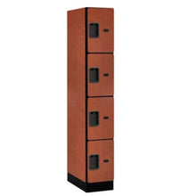 Load image into Gallery viewer, Wood Lockers: Designer Wood Locker - 4 Tier, 1 Wide - Cherry - Salsbury Industries