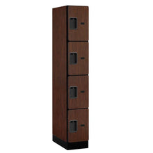 Load image into Gallery viewer, Wood Lockers: Designer Wood Locker - 4 Tier, 1 Wide - Mahogany - Salsbury Industries