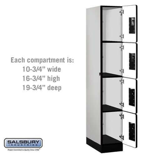 Salsbury Industries Designer Wood Locker — 4 Tier, 1 Wide YourLockerStore