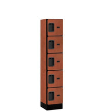 Load image into Gallery viewer, Wood Lockers: Designer Wood Locker - 5 Tier, 1 Wide - Cherry - Salsbury Industries