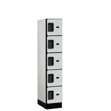 Load image into Gallery viewer, Wood Lockers: Designer Wood Locker - 5 Tier, 1 Wide - Gray - Salsbury Industries