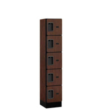 Load image into Gallery viewer, Wood Lockers: Designer Wood Locker - 5 Tier, 1 Wide - Mahogany - Salsbury Industries