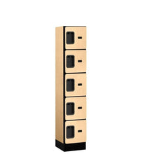 Load image into Gallery viewer, Wood Lockers: Designer Wood Locker - 5 Tier, 1 Wide - Maple - Salsbury Industries