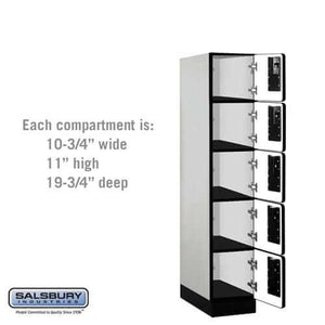 Salsbury Industries Designer Wood Locker — Box Style — 5 Tier, 1 Wide YourLockerStore