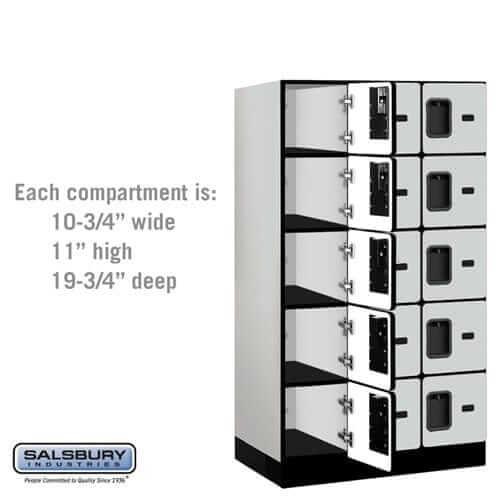 Salsbury Industries Designer Wood Locker — Box Style — 5 Tier, 3 Wide YourLockerStore