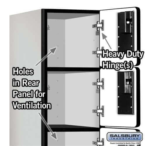 Salsbury Industries Designer Wood Locker — Box Style — 6 Tier, 1 Wide YourLockerStore