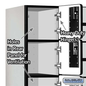 Salsbury Industries Designer Wood Locker — Box Style — 6 Tier, 3 Wide YourLockerStore