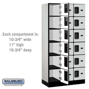 Salsbury Industries Designer Wood Locker — Box Style — 6 Tier, 3 Wide YourLockerStore