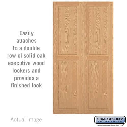 Salsbury Industries Double End Side Panels — Solid Oak Executive Wood Lockers 11143LGT YourLockerStore