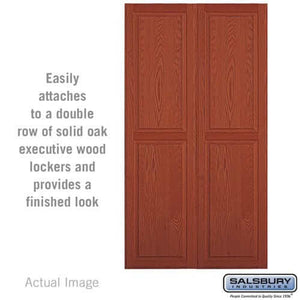 Salsbury Industries Double End Side Panels — Solid Oak Executive Wood Lockers 11143MED YourLockerStore