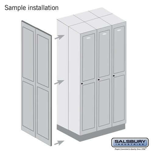 Salsbury Industries Double End Side Panels — Solid Oak Executive Wood Lockers YourLockerStore