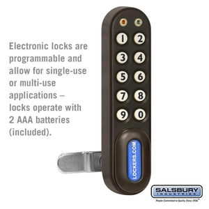 Salsbury Industries Electronic Lock — Factory Installed 77790BLK 820996451569 YourLockerStore