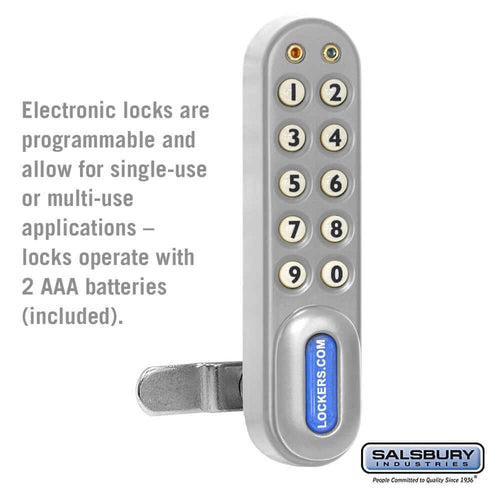 Salsbury Industries Electronic Lock — Factory Installed 77790SLV 820996451583 YourLockerStore