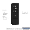 Salsbury Industries Free-Standing 4C Horizontal Mailbox with USPS Access — 10 Door High [4 Doors and 1 Parcel Locker] 3910S-04BFU 820996627605 YourLockerStore