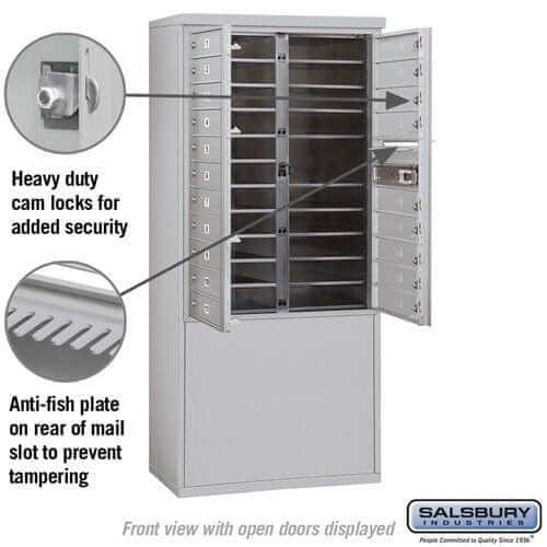 Salsbury Industries Free-Standing 4C Horizontal Mailbox with USPS Access — 11 Door High [20 Doors] YourLockerStore