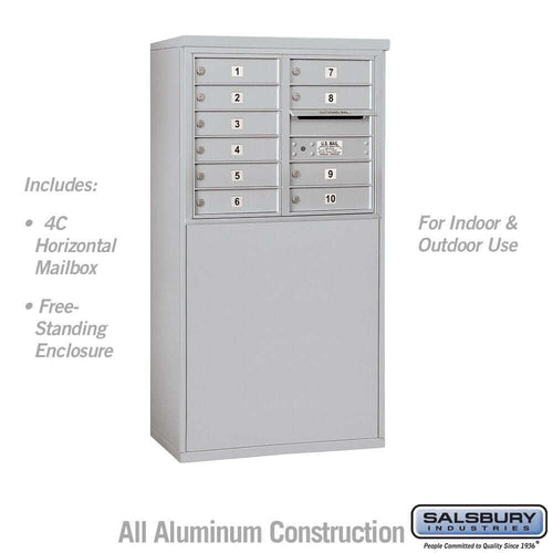 Salsbury Industries Free-Standing 4C Horizontal Mailbox with USPS Access — 6 Door High [10 Doors] 3906D-10AFU 820996602718 YourLockerStore
