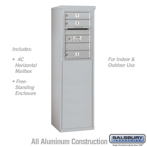 Salsbury Industries Free-Standing 4C Horizontal Mailbox with USPS Access — 6 Door High [3 Doors] 3906S-03AFU 820996628046 YourLockerStore