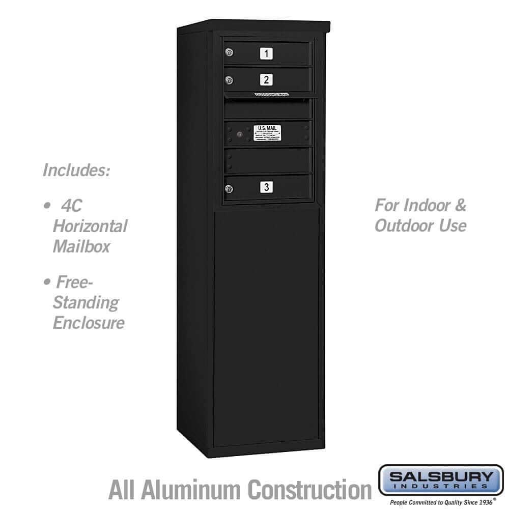 Salsbury Industries Free-Standing 4C Horizontal Mailbox with USPS Access — 6 Door High [3 Doors] 3906S-03BFU 820996628053 YourLockerStore