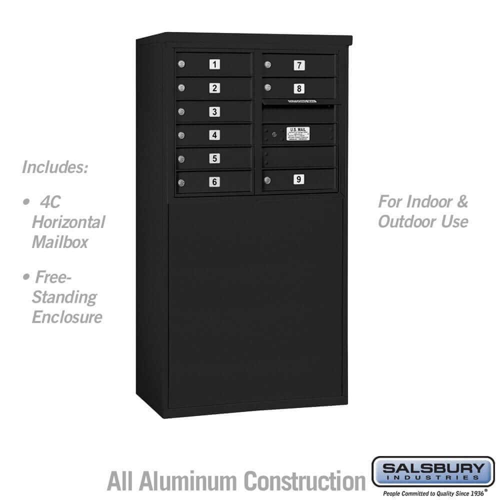 Salsbury Industries Free-Standing 4C Horizontal Mailbox with USPS Access — 6 Door High [9 Doors] 3906D-09BFU 820996627711 YourLockerStore