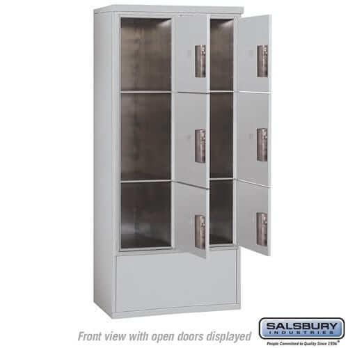 Salsbury Industries Free-Standing 4C Horizontal Mailbox with USPS Access — Maximum Height [6 Parcel Lockers] YourLockerStore