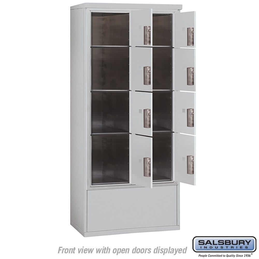 Salsbury Industries Free-Standing 4C Horizontal Mailbox with USPS Access — Maximum Height [8 Parcel Lockers] YourLockerStore