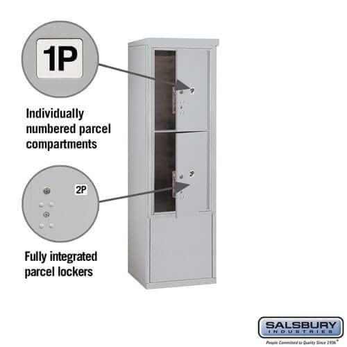 Salsbury Industries Free-Standing 4C Horizontal Parcel Locker with USPS Access — 10 Door High [2 Parcel Lockers] YourLockerStore
