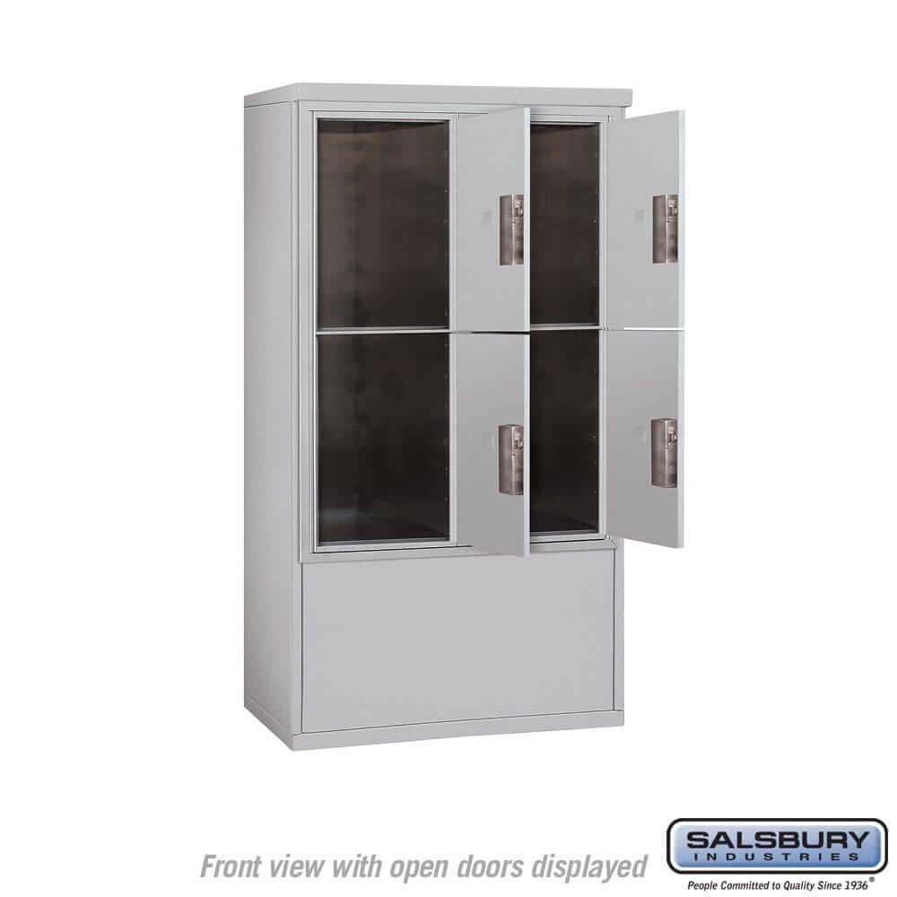 Salsbury Industries Free-Standing 4C Horizontal Parcel Locker with USPS Access — 10 Door High [4 Parcel Lockers] YourLockerStore