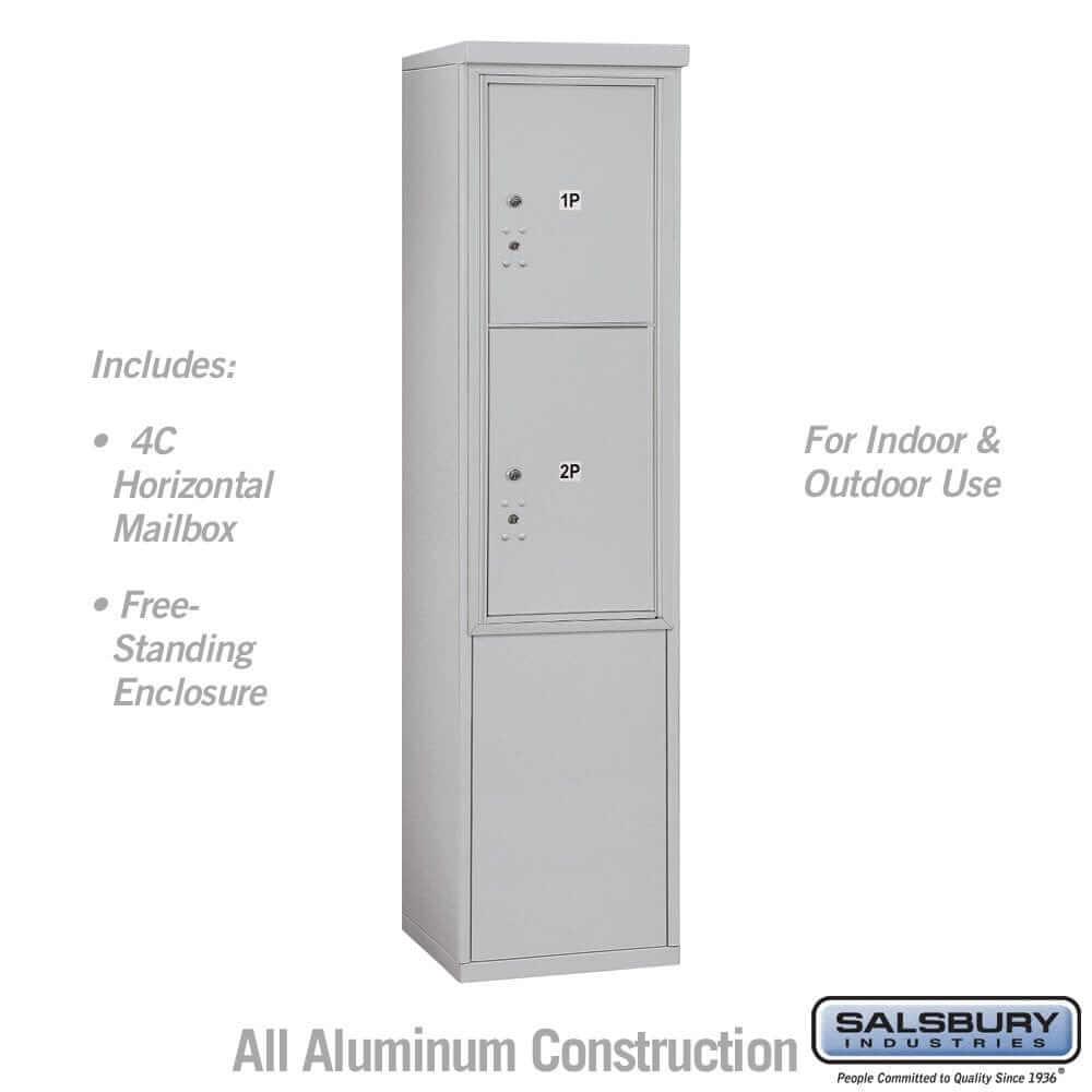 Salsbury Industries Free-Standing 4C Horizontal Parcel Locker with USPS Access — 11 Door High [2 Parcel Lockers] 3911S-2PAFU 820996607515 YourLockerStore
