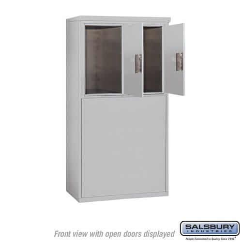 Salsbury Industries Free-Standing 4C Horizontal Parcel Locker with USPS Access — 6 Door High [2 Parcel Lockers] YourLockerStore