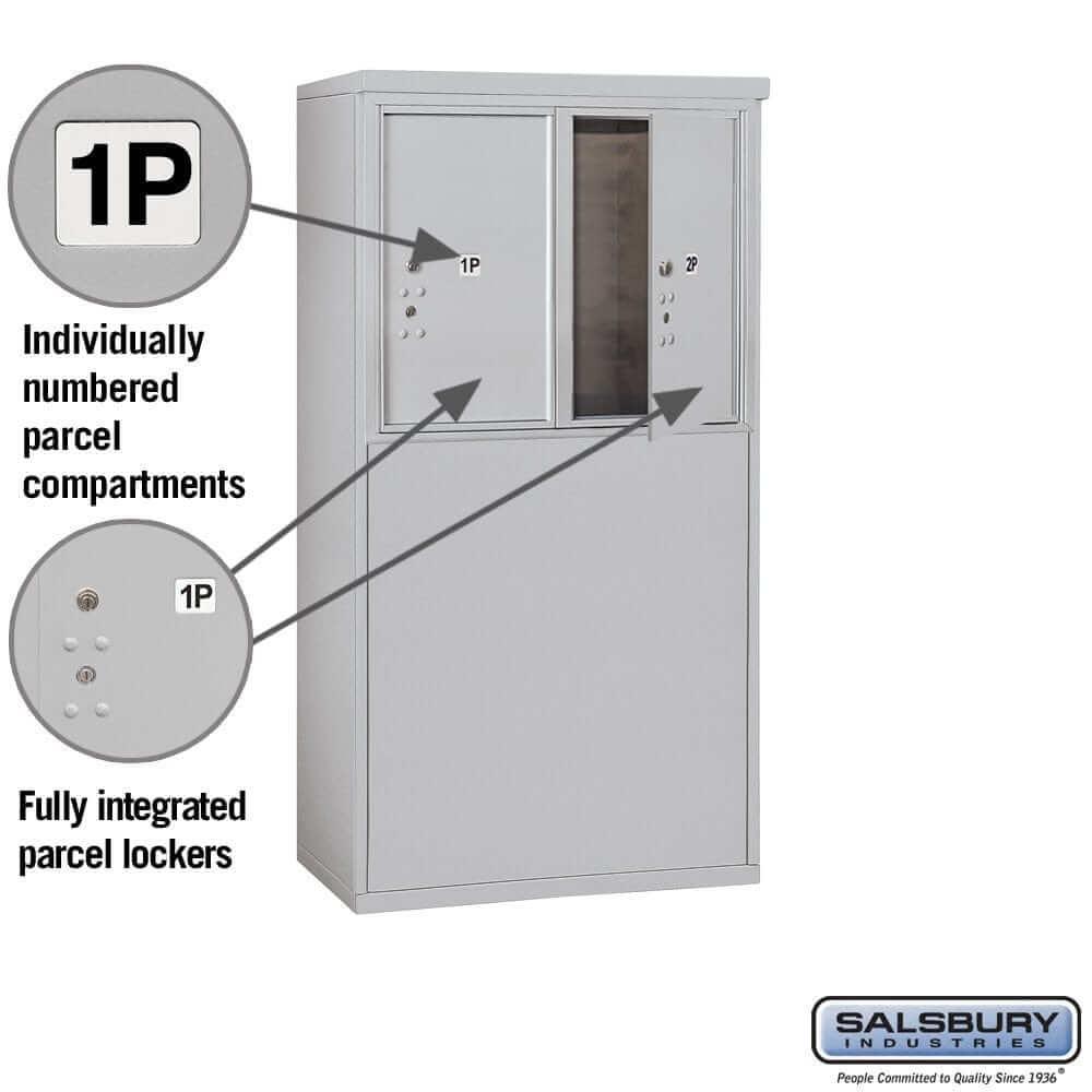Salsbury Industries Free-Standing 4C Horizontal Parcel Locker with USPS Access — 6 Door High [2 Parcel Lockers] YourLockerStore