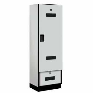 Wood Lockers: Designer Wood Gear Locker - Gray - Salsbury Industries