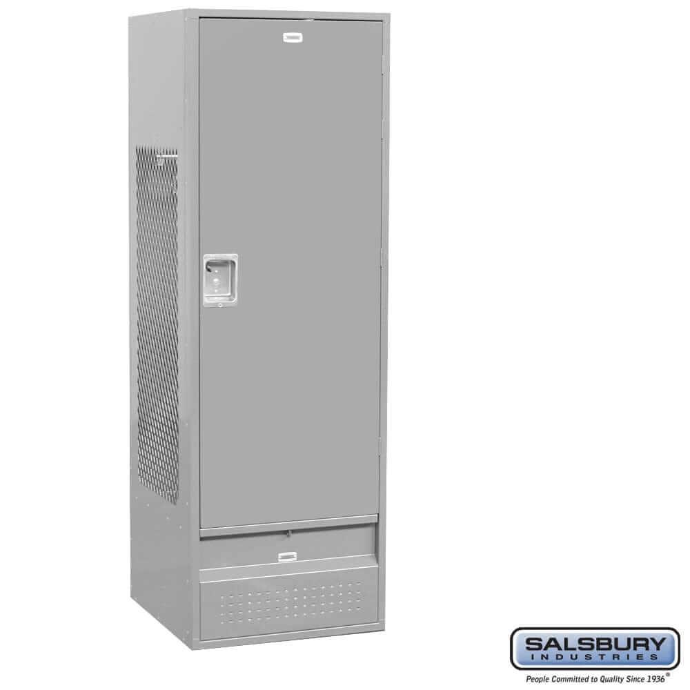 gear lockers Salsbury 24" Wide Standard Gear Metal Locker - 6 Feet High - 24 Inches Deep - Gray
