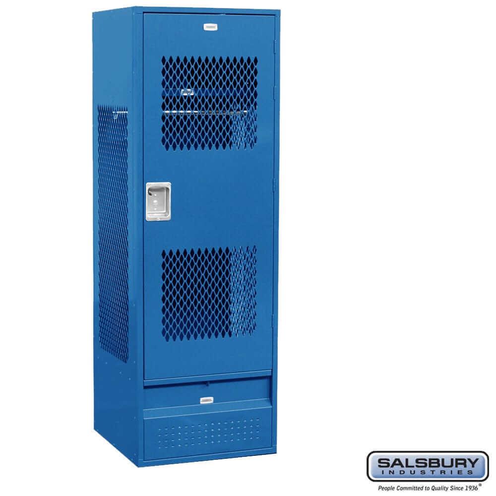 Metal Lockers: Vented Gear Steel Locker - Blue - Salsbury Industries
