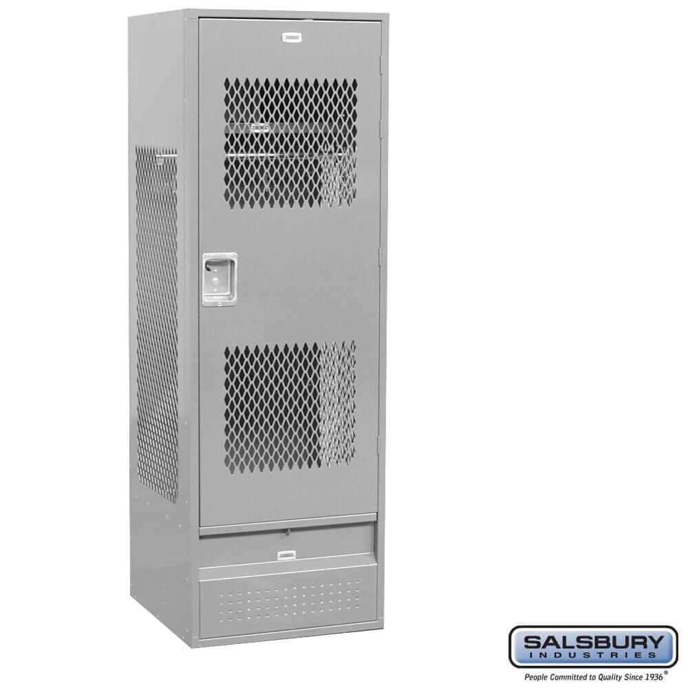 Metal Lockers: Vented Gear Steel Locker - Gray - Salsbury Industries