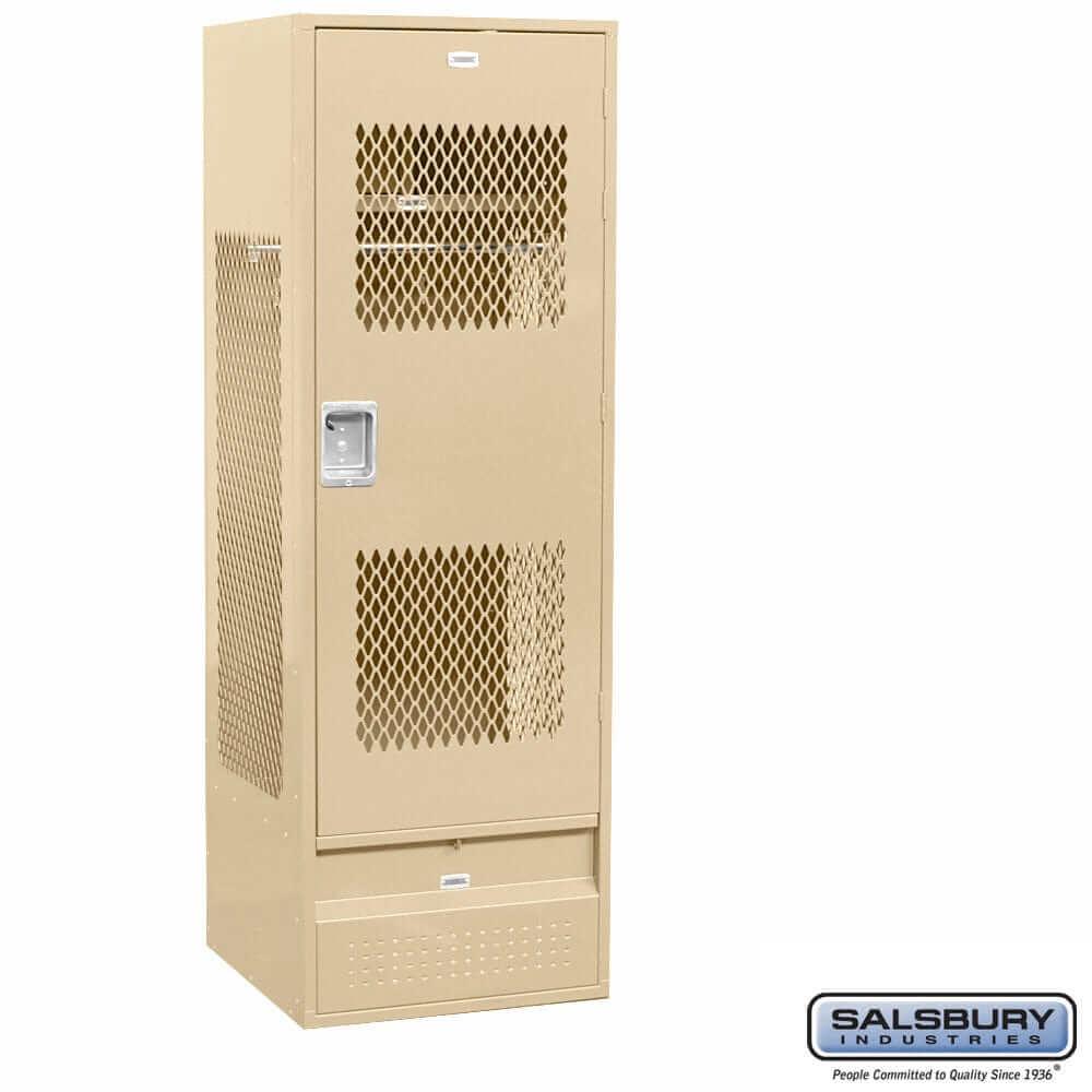 Metal Lockers: Vented Gear Steel Locker - Tan - Salsbury Industries