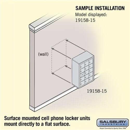 Salsbury Industries Heavy Duty Aluminum Locker — 5 Tier, 3 Wide [15 A Doors] YourLockerStore