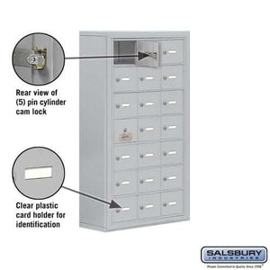 Salsbury Industries Heavy Duty Aluminum Locker — 7 Tier, 3 Wide [21 A Doors] YourLockerStore