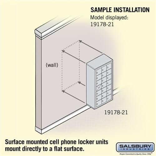 Salsbury Industries Heavy Duty Aluminum Locker — 7 Tier, 3 Wide [21 A Doors] YourLockerStore