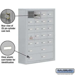 Salsbury Industries Heavy Duty Aluminum Locker — 7 Tier, 4 Wide [20 A + 4 B Doors] YourLockerStore