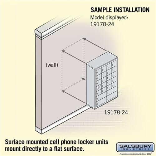 Salsbury Industries Heavy Duty Aluminum Locker — 7 Tier, 4 Wide [20 A + 4 B Doors] YourLockerStore
