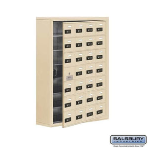 Salsbury Industries Heavy Duty Aluminum Locker — 7 Tier, 4 Wide [28 A Doors] 19178-28SSC 820996628640 YourLockerStore