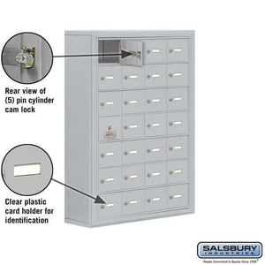 Salsbury Industries Heavy Duty Aluminum Locker — 7 Tier, 4 Wide [28 A Doors] YourLockerStore