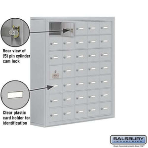 Salsbury Industries Heavy Duty Aluminum Locker — 7 Tier, 5 Wide [35 A Doors] YourLockerStore